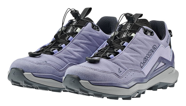 Lowa Wanderschuhe Maddox Pro GTX Low Sl (Textil/Synthetik, wasserdicht) flieder/hellflieder Damen