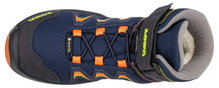 Lowa Winterschuhe Maddox Warm Mid GTX (Textil/Synthetik, wasserdicht) navyblau/orange Kleinkinder