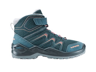 Lowa Winterschuhe Maddox Warm Mid GTX (Textil/Synthetik, wasserdicht) petrol/rose Kinder