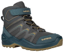 Lowa Winterschuhe Maddox Warm Mid GTX (Textil/Synthetik, wasserdicht) 2025 petrol/senf Kinder