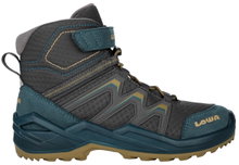 Lowa Winterschuhe Maddox Warm Mid GTX (Textil/Synthetik, wasserdicht) 2025 petrol/senf Kinder