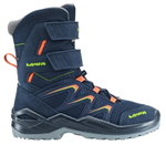 Lowa Winterstiefel Maddox Warm High GTX (Textil/Synthetik, wasserdicht) 2025 navyblau/orange Kinder
