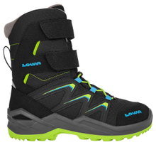 Lowa Winterstiefel Maddox Warm High GTX (Textil/Synthetik, wasserdicht) 2025 schwarz/limone Kleinkinder