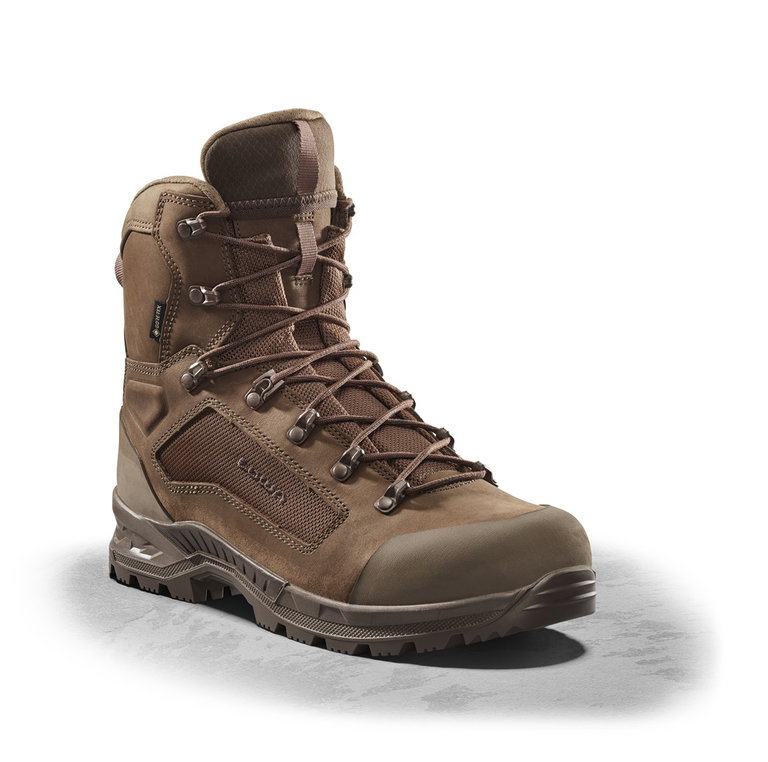 Lowa Military-Stiefel Arbeitsschuhe Breacher N GTX Mid (Nubukleder, wasserdicht) dunkelbraun Herren