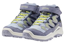 Lowa Wanderschuhe Maddox Pro Mid GTX Velcro Junior (Textil/Veloursleder, Klett­ver­schluss, wasserdicht) flieder/pflaume Kinder