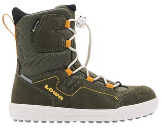 Lowa Winterstiefel Raik 2 High GTX (Veloursleder/Textil, wasserdicht) olivegrün/gelb Kinder