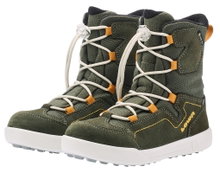 Lowa Winterstiefel Raik 2 High GTX (Veloursleder/Textil, wasserdicht) olivegrün/gelb Kinder