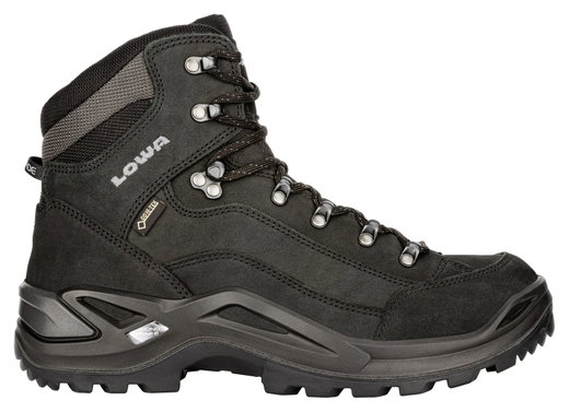 Lowa Wanderschuhe Renegade Mid GTX (All-Terrain, Nubukleder, wasserdicht) tiefschwarz Herren