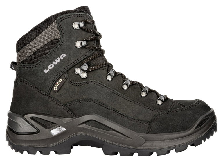 Lowa Wanderschuhe Renegade Mid GTX (All-Terrain, Nubukleder, wasserdicht) tiefschwarz Herren