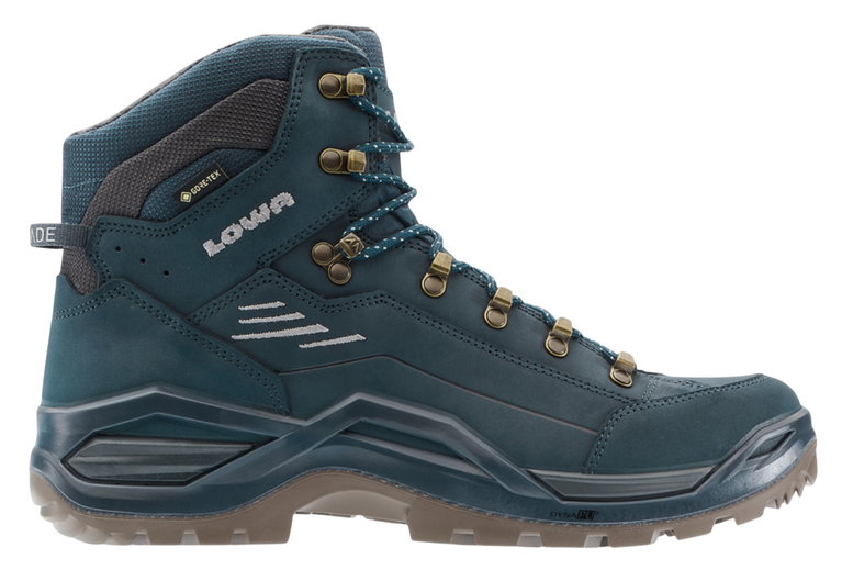 Lowa Wanderschuhe Renegade EVO Mid GTX (All-Terrain, Nubukleder, wasserdicht) navyblau/grau Herren