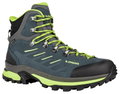 Lowa Wanderschuhe Randir Mid GTX (Trekking, Veloursleder, wasserdicht) blau/limone Herren