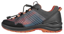 Lowa Wander-Travelschuhe Carezza GTX Low Junior (Synthetik/Textil, wasserdicht) anthrazitgrau/orange Kinder