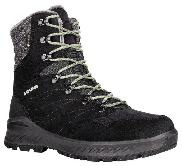 Lowa Winterstiefel Nabucco GTX (Veloursleder/Textil, wasserdicht) schwarz/jade Damen