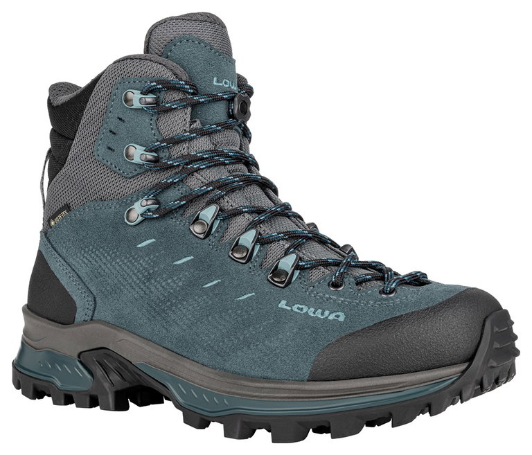 Lowa Wanderschuhe Randir Mid GTX (Trekking, Veloursleder, wasserdicht) petrolblau/arktis Damen