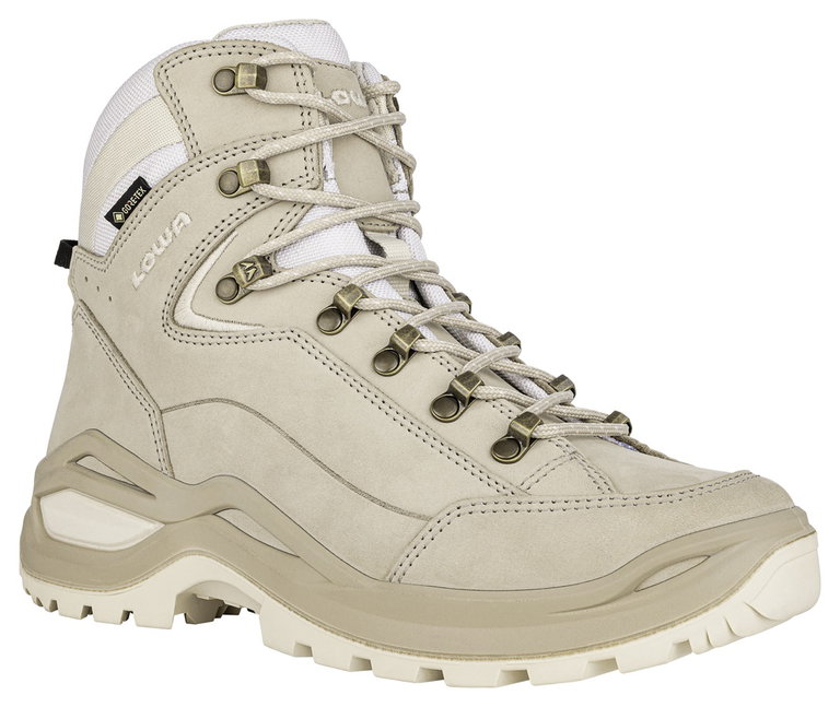 Lowa Wanderschuhe Renegade Evo Mid GTX (All-Terrain, Nubukleder, wasserdicht) champagner/panna Damen