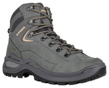 Lowa Wanderschuhe Renegade EVO LL Mid (All-Terrain, Nubukleder) graphitgrau/aprikose Damen
