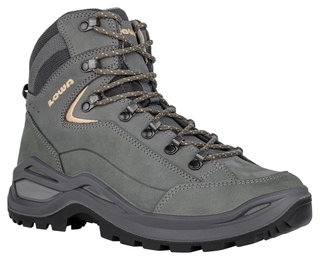 Lowa Wanderschuhe Renegade EVO LL Mid (All-Terrain, Nubukleder) graphitgrau/aprikose Damen
