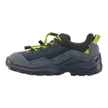 Lowa Wanderschuhe Wandax LO GTX (Veloursleder/Synthetik, wasserdicht) dunkelpetrol/lime Kinder