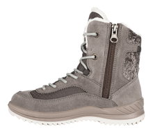 Lowa Winterstiefel Ella High GTX (wasserdicht) steingrau/mint Kinder