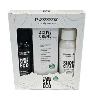 Lowa Schuhpflege-SET Care ECO neutral (1x Water Stop ECO, 1x Active Creme, 1x Shoe Clean) - 1 Set