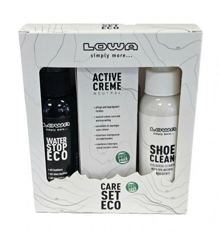 Lowa Schuhpflege-SET Care ECO neutral (1x Water Stop ECO, 1x Active Creme, 1x Shoe Clean) - 1 Set