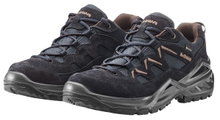 Lowa Wanderschuhe Sirkos Evo Low GTX (Veloursleder/Textil, wasserdicht) navyblau/braun Herren