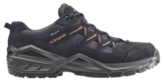Lowa Wanderschuhe Sirkos Evo Low GTX (Veloursleder/Textil, wasserdicht) navyblau/braun Herren