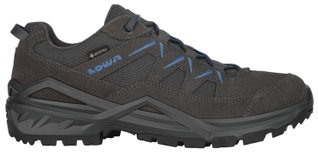 Lowa Wanderschuhe Sirkos Evo Low GTX (Veloursleder/Textil, wasserdicht) grau/blau Herren