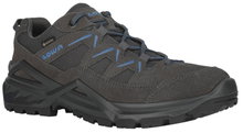 Lowa Wanderschuhe Sirkos Evo Low GTX (Veloursleder/Textil, wasserdicht) grau/blau Herren