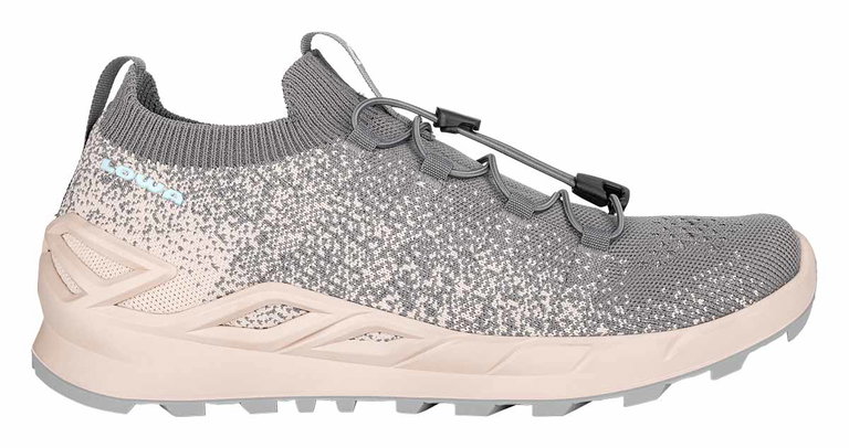 Lowa Sneaker-Laufschuhe Fusion Low (Strickmaterial, sockenähnlicher Einstieg) anthrazitgrau/rosa Damen
