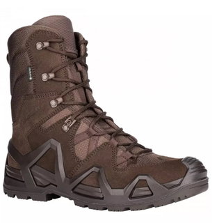 Lowa Military Boots Work Shoes Zephyr MK2 GTX Hi (Suede, Waterproof) Coyote OP Dark Brown Men's
