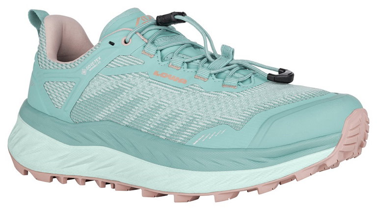Lowa Trail-Laufschuhe Fortux GTX (Synthetik, Leichtigkeit, wasserdicht) arktisblau/rosa Damen