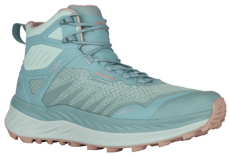 Lowa Trail-Laufschuhe Fortux GTX QC (Speed-Hiking, wasserdicht) arktisblau/rosa Damen