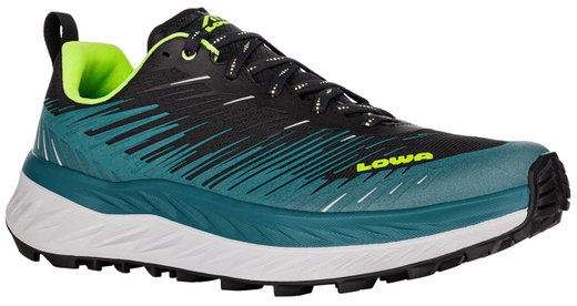 Lowa Trail-Laufschuhe Fortux (Synthetik, Leichtigkeit) petrol/limegrün Herren