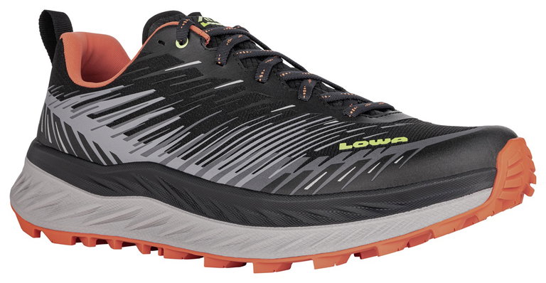 Lowa Trail-Laufschuhe Fortux (Synthetik, Leichtigkeit) grau/flame Herren