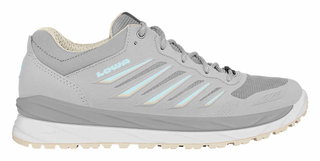 Lowa Alltag-Travelschuhe Axos Low GTX (All-Terrain, wasserdicht) hellgrau/aquamarine Damen