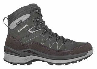 Lowa Wander-Travelschuhe Toro Pro Mid GTX (Velours-Nubukleder, wasserdicht) anthrazitgrau Herren