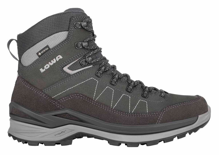 Lowa Wander-Travelschuhe Toro Pro Mid GTX (Velours-Nubukleder, wasserdicht) anthrazitgrau Herren