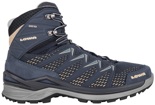 Lowa Hiking Travel Shoes Innox Pro Mid GTX (All-Terrain, Synthetic/Textile, Waterproof) 2025 Navy Blue/Dune Men's