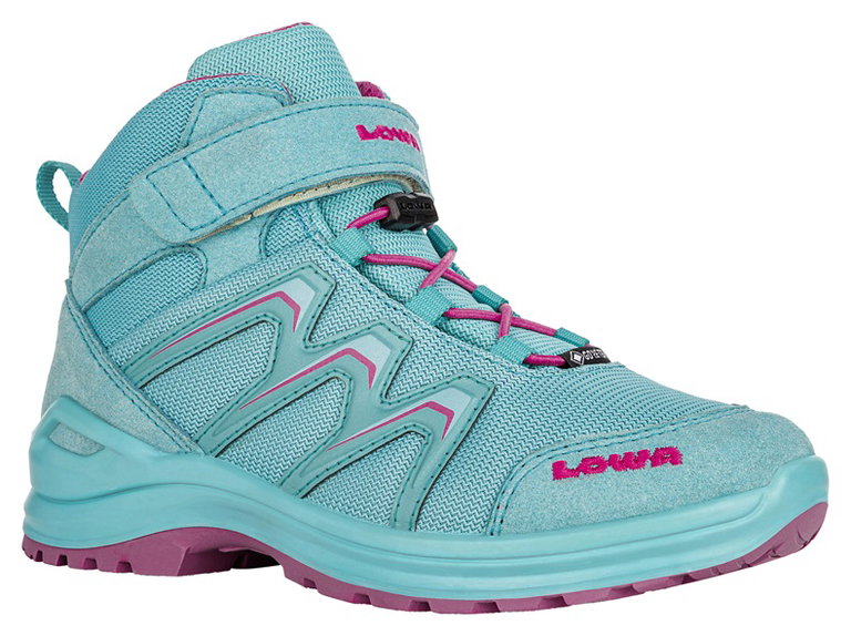Lowa Wanderschuhe Maddox Mid GTX Junior (Textil/Synthetik, wasserdicht) baltikblau/fuchsia Kinder