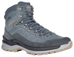 Lowa Wander-Travelschuhe Toro Pro Mid GTX (Velours-Nubukleder, wasserdicht) stahlblau/sand Herren