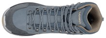 Lowa Wander-Travelschuhe Toro Pro Mid GTX (Velours-Nubukleder, wasserdicht) stahlblau/sand Herren