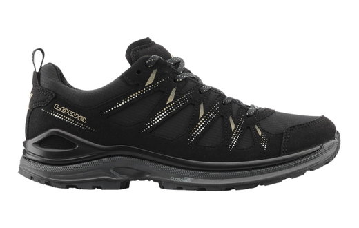 Lowa Wanderschuhe Innox Evo II GTX (All-Terrain, Textil/Mikrofaser, wassderdicht) schwarz/champagner Damen