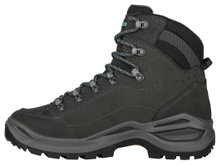 Lowa Wanderschuhe Renegade Evo Mid GTX (All-Terrain, Nubukleder, wasserdicht) 2025 asphaltgrau/türkis Damen