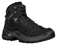 Lowa Wanderschuhe Renegade Mid GTX (All-Terrain, Nubukleder, wasserdicht) 2024 asphaltgrau/türkis Damen