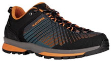 Lowa Wandersschuhe Carezza GTX Low 2024 (Synthetik, Trekking, wasserdicht) anthrazitgrau/orange Herren