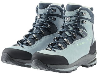 Lowa Wanderschuhe Mauria Evo LL (Nubukleder, Lederfutter) 2025 rauchblau/mintgrün Damen