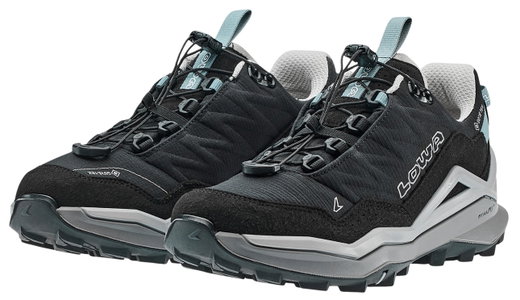 Lowa Wanderschuhe Maddox Pro GTX Low Sl (Textil/Synthetik, wasserdicht) schwarz/grau Damen