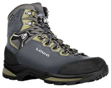 Lowa Wanderschuhe Camino Evo GTX (Trekking, Nubukleder, wasserdicht) stahlblau/kiwi Herren