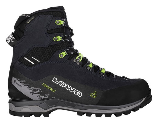 Buty trekkingowe Lowa Cevedale PRO GTX MID (Trekking, skóra zamszowa, wodoodporne) granatowo-limonkowe męskie